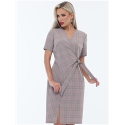Платье в клетку с имитацией запаха