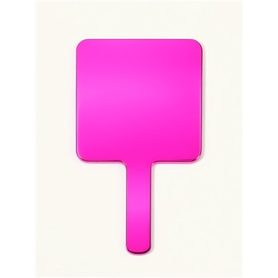 Зеркало с ручкой, 16×9 см, розовое