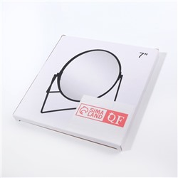 Зеркало настольное, двустороннее, с увеличением, металлическое, 19×19.5 см, (d=16 см), чёрное