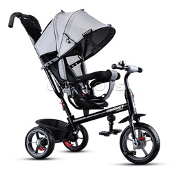 Велосипед трехколесный Rocket 136-GR, колеса EVA 10"/8", цвет серый