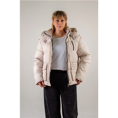 Демисезонная куртка с отделкой Квадраты арт.811