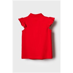 Джемпер трикотажный с воротником поло для девочек PLAYTODAY, 1241969