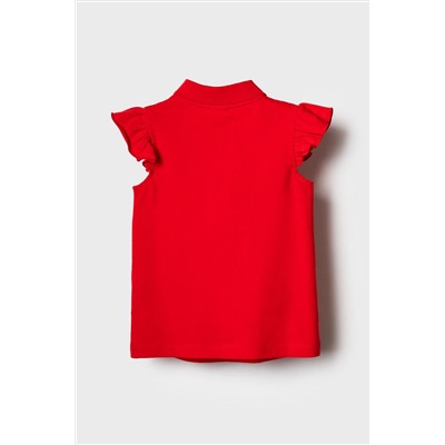 Джемпер трикотажный с воротником поло для девочек PLAYTODAY, 1241969