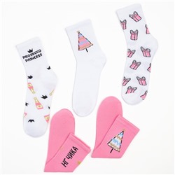 Носки женские новогодние KAFTAN «Сияй» размер 36-40 (23-25 см), набор 5 пар