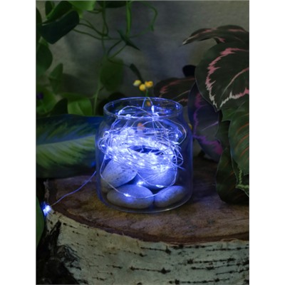 Гирлянда с питанием от солнечных элементов Роса / FN-906 /уп 2/120/10 м 100 ламп холодный свет