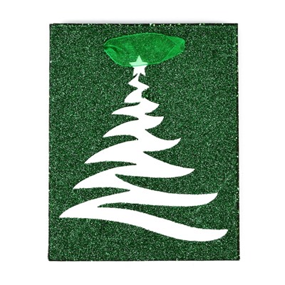 Пакет подарочный новогодний ламинированный «Ёлочка», глиттер, S 12×15×5.5 см