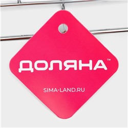 Полка на рейлинг с крючками Доляна, 29×10×17 см, хромированная