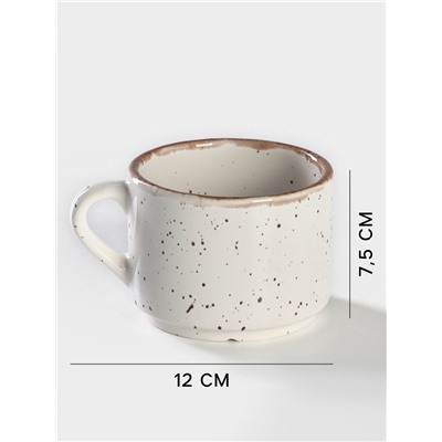 Чашка чайная Хорекс Punto bianca, 350 мл, фарфор, белая