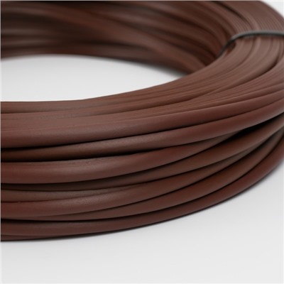 Ротанг искусственный гладкий 6 мм 100 м полутрубка (каштан)