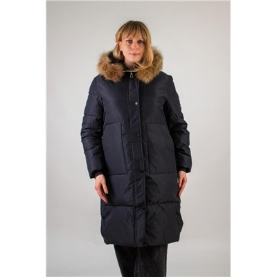 Зимняя парка, натуральный мех арт.623 (Черный)