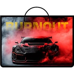 Папка пластиковая А4 на молнии с ручками (на шнурке) 33,5х23,5х5,5 см ПМ-А4-35 "ВЫГОРАНИЕ/BURNOUT 2026" Пчелка