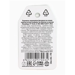 Леденец в форме снежинки, со вкусом пломбира «Желаю счастья», 50 г