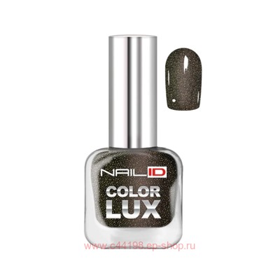 Alvin D`or Лак для ногтей Nail ID Color lux тон 0180 чёрный с мульти шиммером 10мл