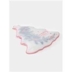 Блюдо сервировочное новогоднее Доляна «С Новым Годом», 24.5×24.7×2 см, стекло, белое