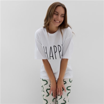 Пижама новогодняя женская (футболка и брюки) KAFTAN «Змеи» размер 40-42