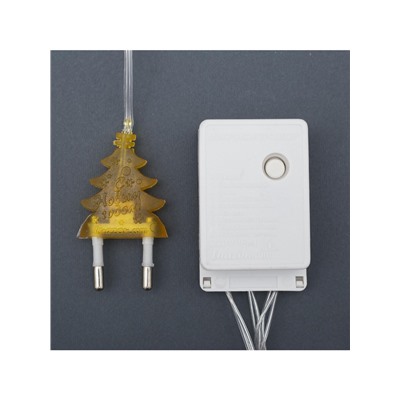 Гирлянда «Нить» 10 м, IP20, прозрачная нить, 100 LED, 8 режимов, 220 В, свечение жёлтое