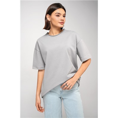 Женская футболка оверсайз из футера двухнитки Happyfox