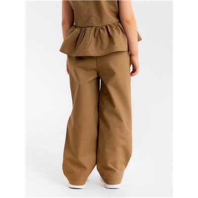 Брюки для девочки, MINAKU, бежевые, рост 98 см