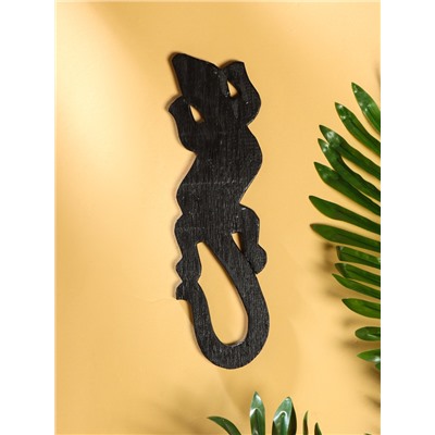 Панно «Геккон цветная абстракция», 30 см, дерево, МИКС