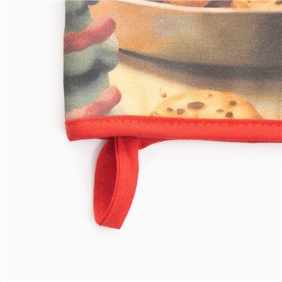 Варежка-прихватка новогодняя «Этель» Cookies, 15×28 см, саржа, хлопок 100%, ватин 250 г/м²