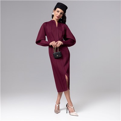 Платье-футляр со швами наружу, Больше, чем просто платье (винное)