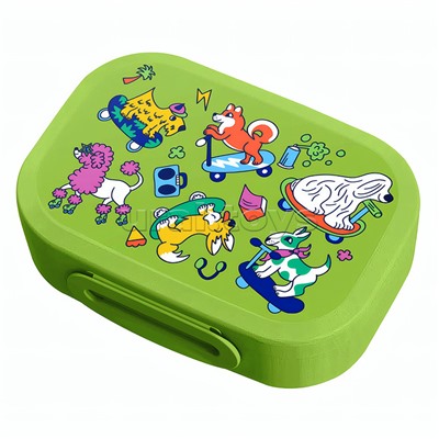 Ланч-бокс с декором 180x130x50мм, 0,98л (Микс 4)