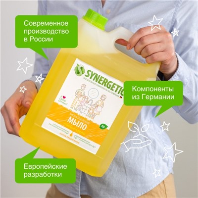 Жидкое мыло Synergetic «Полевые цветы», гипоаллергенное, 5 л