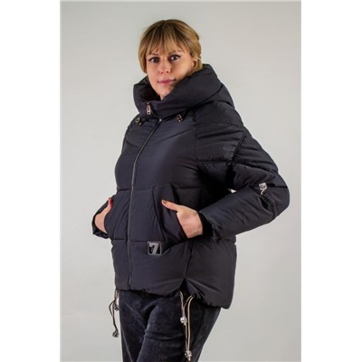 Демисезонная куртка с фиксаторами, арт. 819 (Черный)