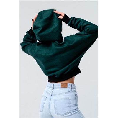 Свитшот 4 оверсайз короткий (Изумрудный)