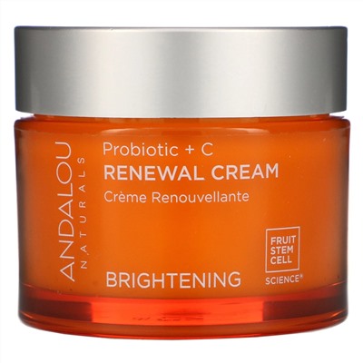 Andalou Naturals, Восстанавливающий крем, пробиотик + витамин C, улучшающий цвет лица, 1,7 жидкой унции (50 мл)