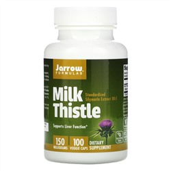 Jarrow Formulas, Расторопша, 150 мг, 100 вегетарианских капсул