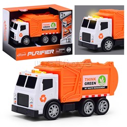 Машина "Мусоровоз" 1:32 (свет, звук) в коробке