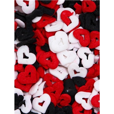 Кондитерская посыпка «Миром правит любовь», красная, белая, чёрная, 50 г