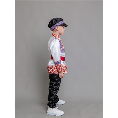 Карнавальный костюм детский «Никитка»: рубашка косоворотка, брюки, кушак, р. 134