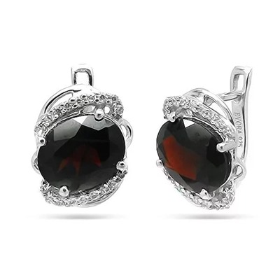 Серьги из серебра гранат, Ариэнна