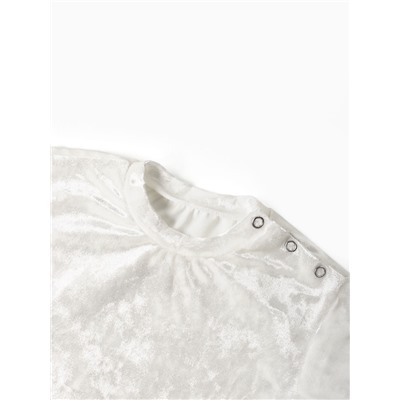 Костюм (шорты и футболка) Крошка Я «Бархат», рост 74-80 см, белый