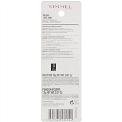 Rimmel London, Набор для моделирования бровей Brow This Way, 003 темно-коричневая палитра, 1 шт