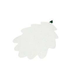 Коврик - сидушка для бани и сауны «Дубовый лист», 51×38 см, войлок, белый