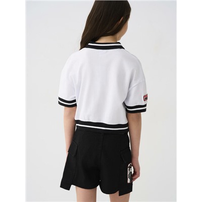 Юбка-шорты текстильные джинсовые для девочек