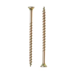 Саморез по дереву 3.9×64(65) мм, крупная резьба, желтый цинк, в упаковке 10 кг