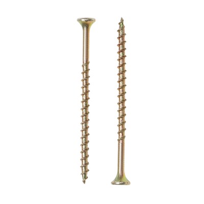 Саморез по дереву 3.9×64(65) мм, крупная резьба, желтый цинк, в упаковке 10 кг