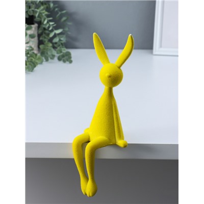 Фигурка настольная «Зайчик», жёлтый, на полку, 9×10×28 см