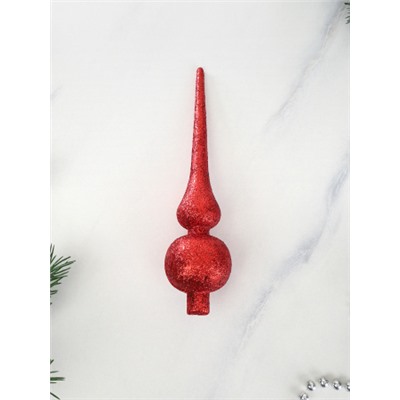 Верхушка на елку Пика 19 см красная / ZAF210152 /уп 200/600/