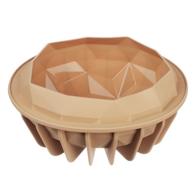 Форма для выпечки Кекс 21х9см силиконовая Грани / 856-143 /уп 24/ 0,233/ ПРОМО АКЦИЯ