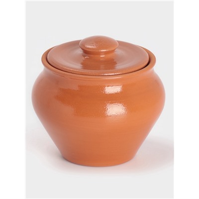 Горшочек под жаркое с крышкой Вятская керамика «Терракота», 700 мл, оранжевый