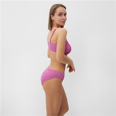 Купальник раздельный однотонный женский MINAKU, фиолетовый, размер 46