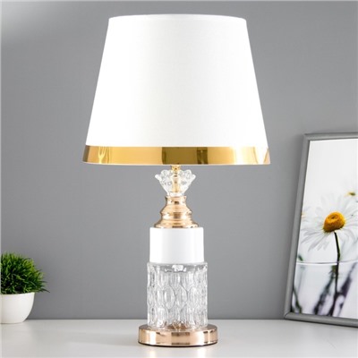 Лампа настольная с подсветкой «Муза» 1×60 Вт E27 золото 28×28×45 см RISALUX