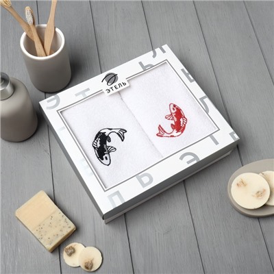 Полотенца махровые «Этель» Sweet carps, 35×60 см - 2 шт., хлопок 100%