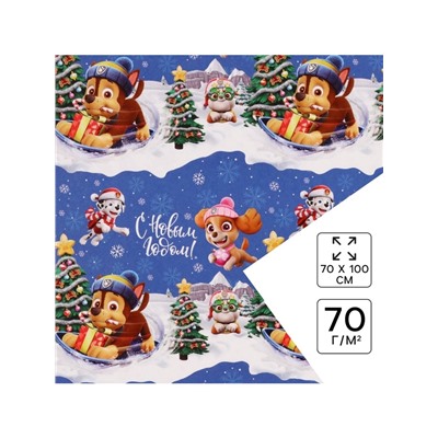 Упаковочная бумага «Пёсики» 70×100 см