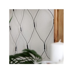 Гирлянда «Сеть» 1.6×1.6 м, IP20, тёмная нить, 144 LED, свечение тёплое белое, 8 режимов, 220 В